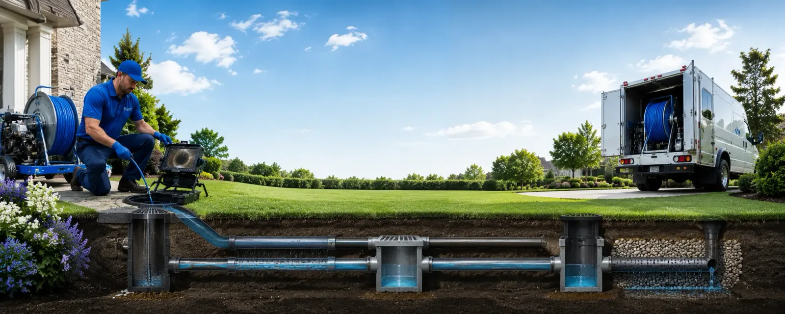 Outdoor drain cleaning information for Wishon, CA